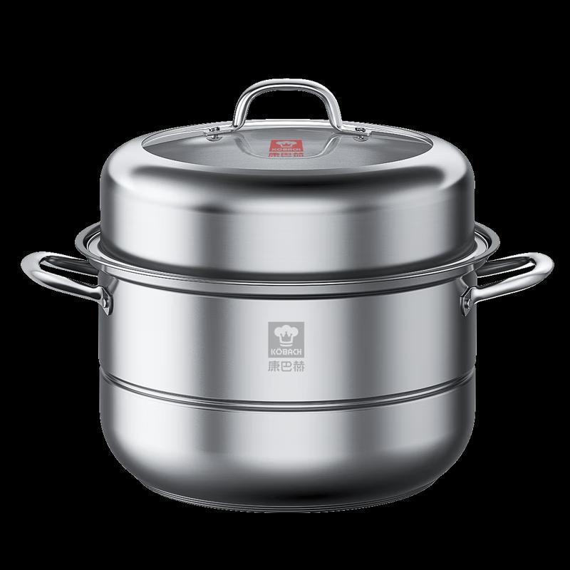 KOBACH 28cm 304 Edelstahl Doppel-Dampfgarer Topf