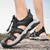 Sandalen Herren Tide Sommer neuer Stil Leder Zehenkappe Outdoor Freizeit Sport hohle Sandalen Strandschuhe