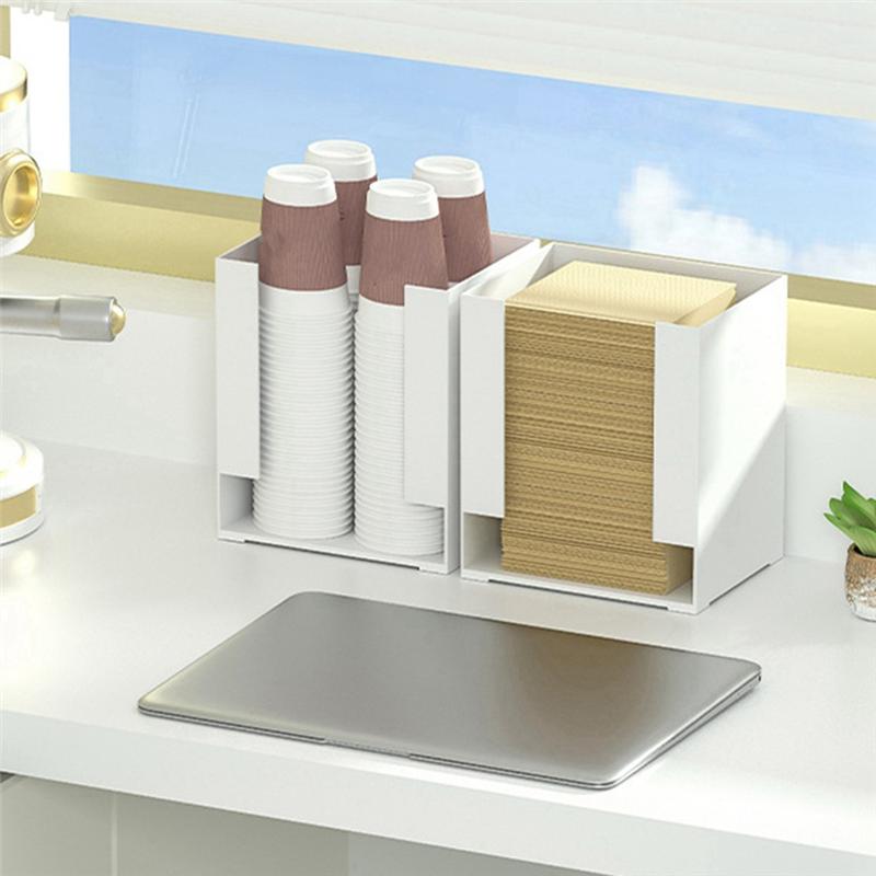 J1UL1N 2Pcs Kitchen Noodle Storage Box Bedroom Makeup Organizer For Masks And Cups 17.5X14x20cm