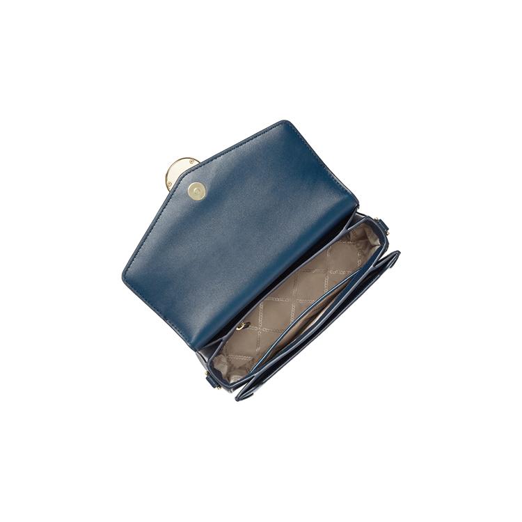 New MICHAEL KORS Jessie Artificial Leather Envelope Bag, Crossbody Bag, Shoulder Bag Women's Light Blue/Marine Blue/White 30S0GI6L2V-436