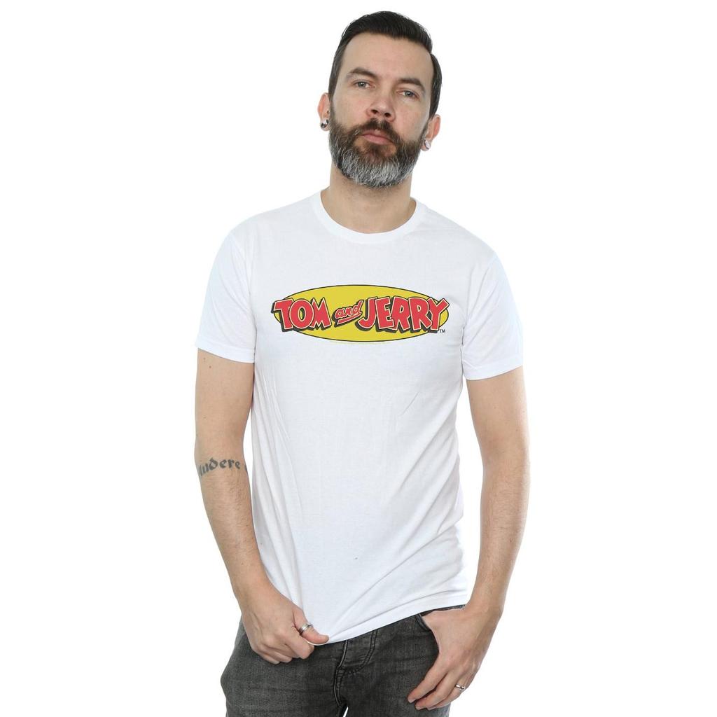 Tom And Jerry Mens Inline Logo T-Shirt