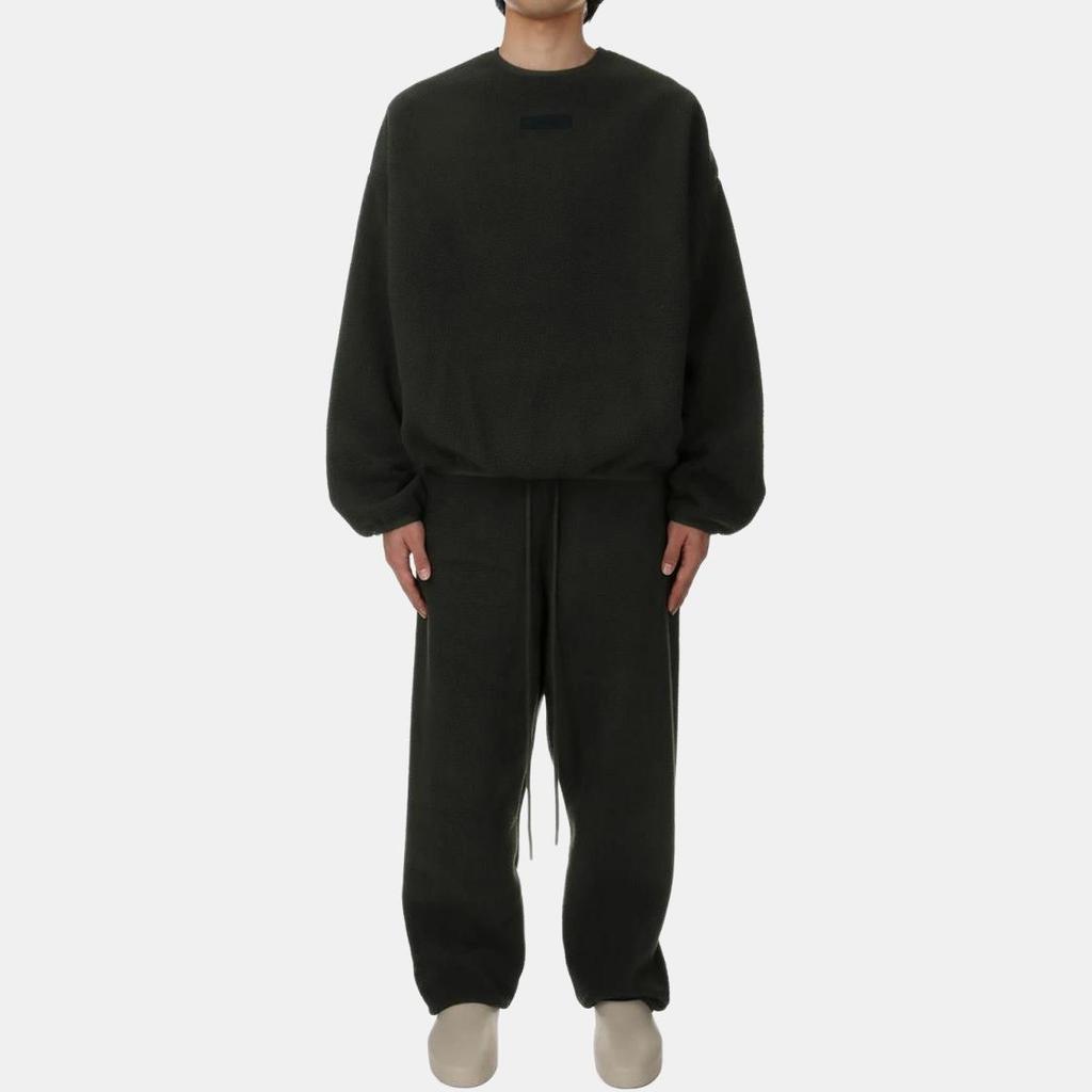 Fear of God Essentials Polar Fleece Crewneck Ink Men Tops Black 192SP244700F