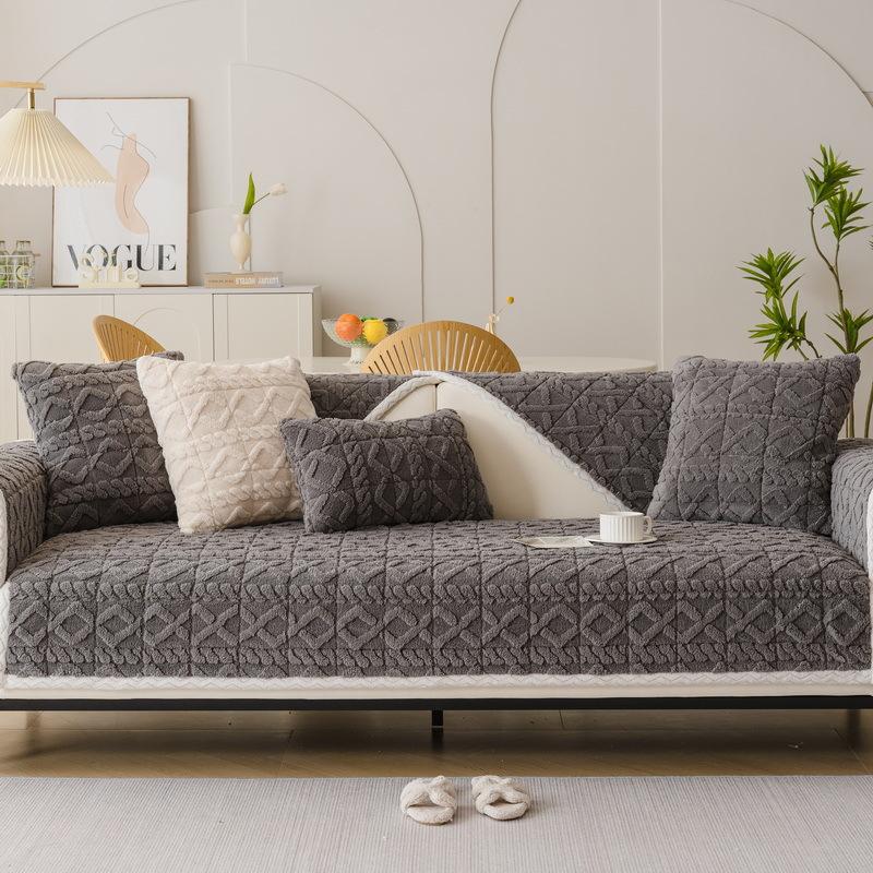 Autumn and Winter Thickened Plush Sofa Cushion Sofa Cover Sofa Seat Cushion Sofa Cover Towel  New Sofa Towel