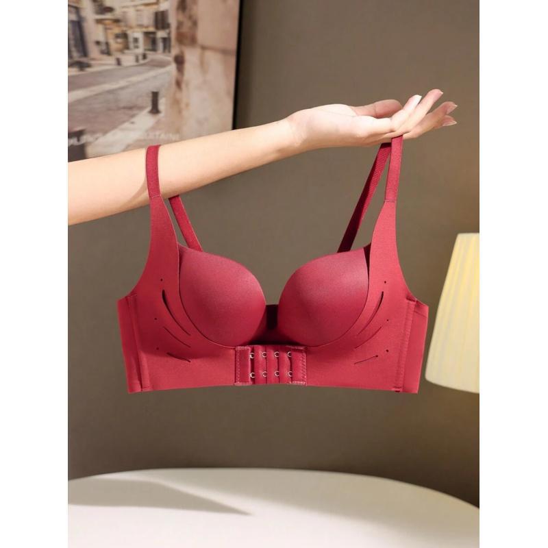 Women's High-Support Front-Closure Padded Wireless Bra
