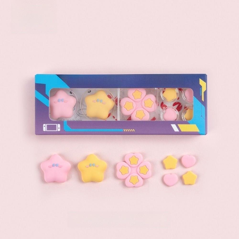 Soft Button Caps Protective Shell ABXY Key Sticker Cute Cross D-pad Cover  Game Accessories