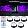 For Auto Wireless Remote APP Control Rainbow RGB Starry Footwell Light USB Car Interior Ambient Decorative Atmosphere Lamp