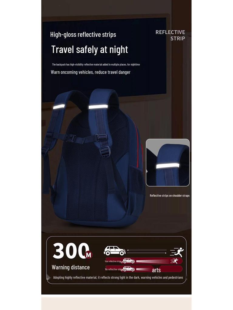 Nezha Backpack: Lightweight, Spine-Supportive for Grades 1-6, Large Capacity, Reduces Load, Ideal for Students