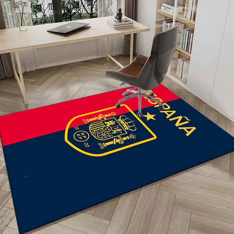 Spain's Royal Emblem Printed Area Rug for Office, Chair Rug, Decorative Carpet Floor Mat, Large Size Fan gifts Christmas gifts