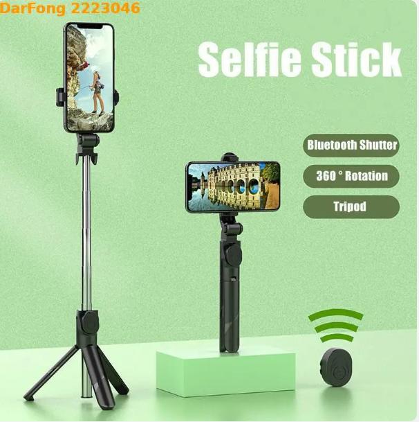 2024 New Selfie Stick Tripod For Android Huawei Xiaomi IOS TikTok Extended Bluetooth With Remote Shutter Foldable Phone Holder