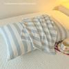 Polyester Microfiber Striped Pillowcase Machine Washable Pillow Cover Bedroom Decor Suitable For Adult With Children