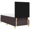 Boxspring bed with headboard Dark Brown 100 x 200 cm Fabric