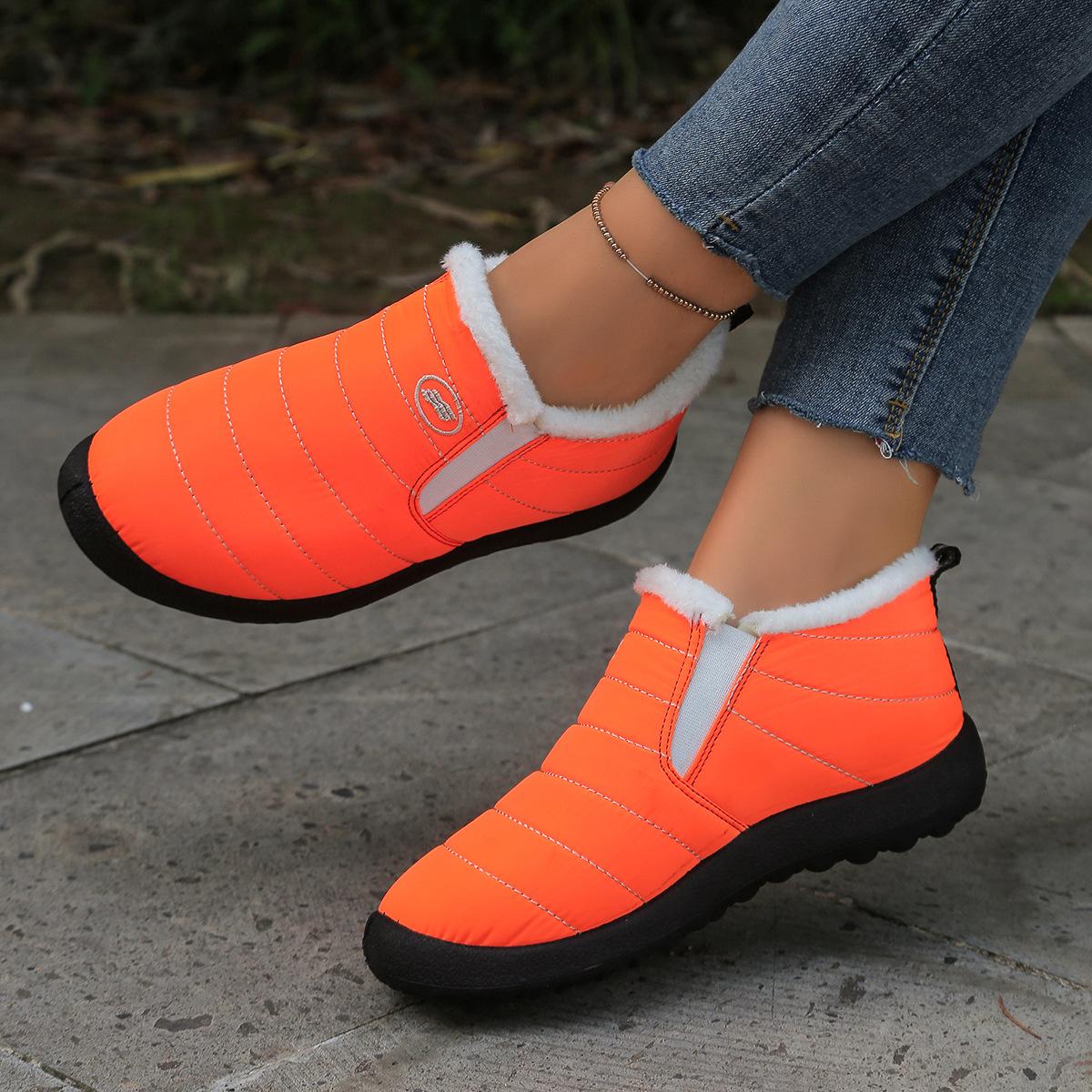 

Очень теплые зимние ботинки большого размера 48 - Нескользящая толстая подошва, Зимние ботинки с круглым носком, Минималистичный дизайн однотонного цвета для походных ботинок для улицы 41 оранжевый