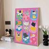 Diamond Painting Kits for Adults CartoonCats Full Round Drill 5D Art Craft Wall Decor for Bedroom Living Room Home Decoration