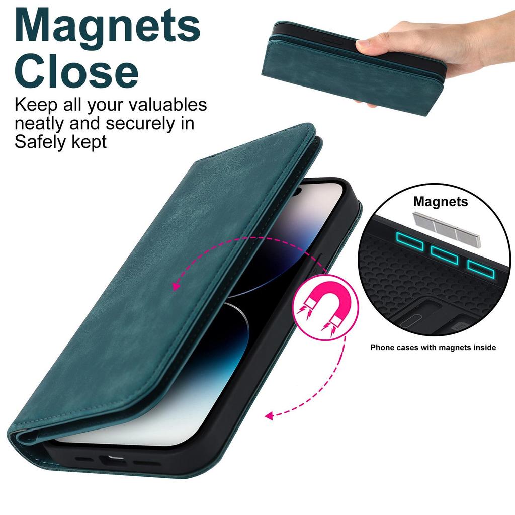 iPhone 16 Retro Multi-Card Leather Case with MagSafe Wireless Charging