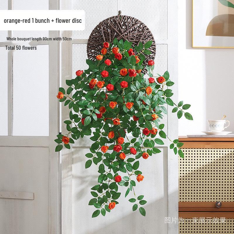 Artificial Rose Flower Vine for Wall & Pipe Decoration In Living Rooms, Malls & Courtyards