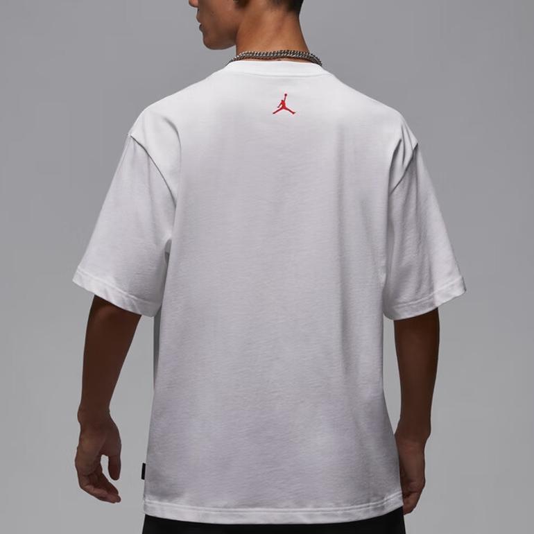 Jordan T-shirt Sportiva a Manica Corta Girocollo in Cotone Tatum da Uomo Top IH0601-100
