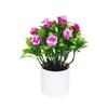 Plastic Artificial Potted Plant 18*22cm Table Decor Fake Plants  For Wedding Home Hotel Office