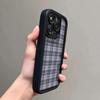 Retro Karomuster Anti-Fall Handyhülle für iPhone 16 15 14 13 12 11 17 Pro Max 16 Plus 17Air Weiche Silikonhülle Coque Geschenk