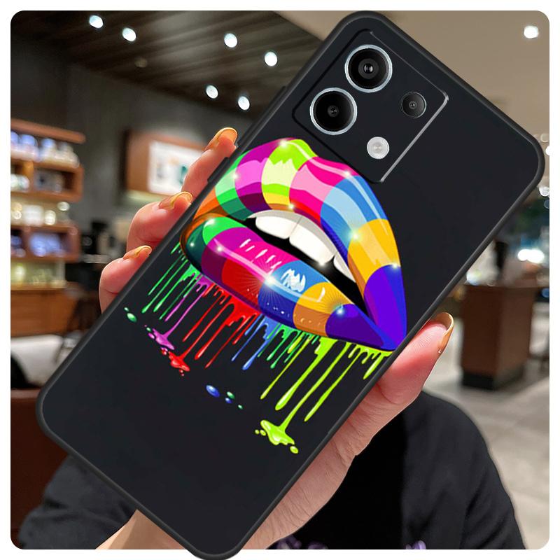 Sexy Lips KISS Case For Xiaomi Redmi Note 12 9 10 11 13 14 15 Pro Plus Cover For Redmi 13C 12C 10C 14C 15 C