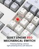 Perixx PERIBOARD-108RD Full-Size Mechanical Keyboard with Gateron Red Switches, Retro GrayWhite, US English Layout