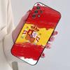 S-Spain Flag F-Football Fan Support Phone Case Black Silicone Soft For Samsung S25,S24,S21,S22,S23,S30,Ultra,S20,Plus,Fe,Lite