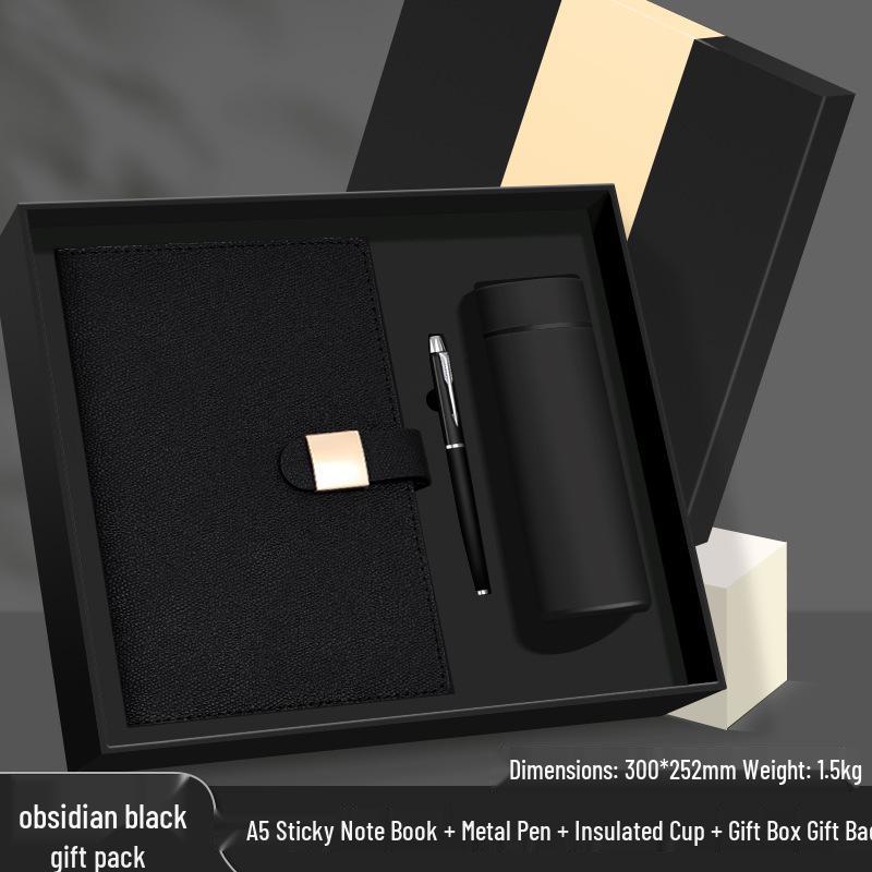 Customized Logo Laptop Gift Set: Thickened Notebook with Clasp, Perfect for Business Office Culture Gifts