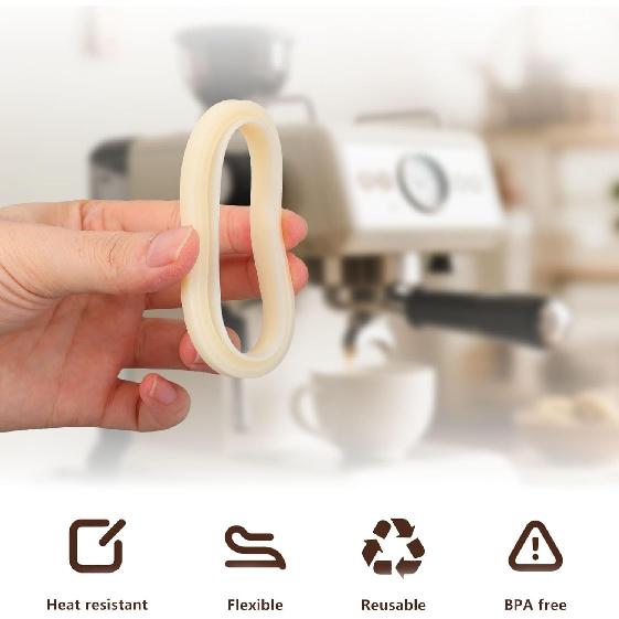 2pcs 54mm Silicone Steam Rings, Silicone Grouphead Gasket Replacement Part for Breville Espresso Machine 878/870/860/880/810/840/450/500 and Sage