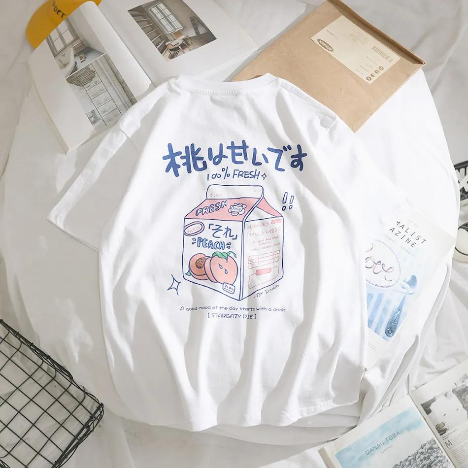 Tricou Versatil în Tendințe Bărbați Femei Mânecă Scurtă Vară Japonez Harajuku Bf Trendy Bumbac Cuplu Top Mânecă Jumătate Trendy