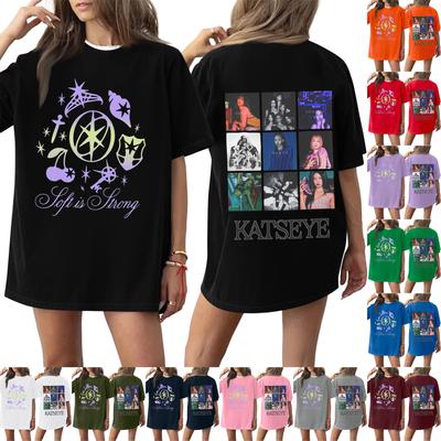 Women's Round Neck Printed Short-sleeved T-shirt Top