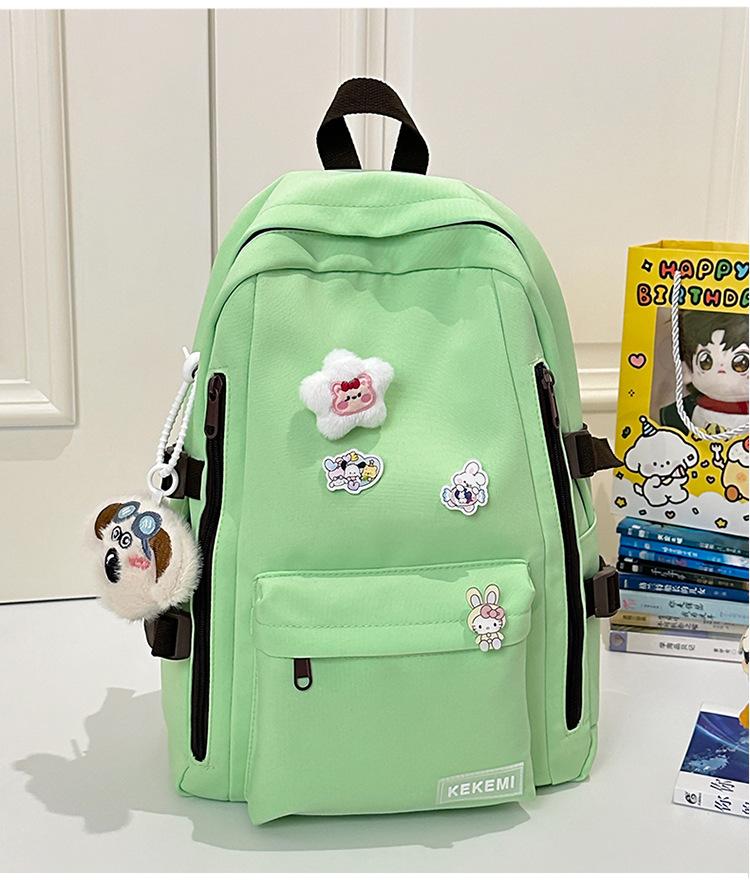 School Bag 2025 New Japanese Ins Harajuku Third To Sixth Grade School Bag High Value Mint Green Small Fresh Backpack