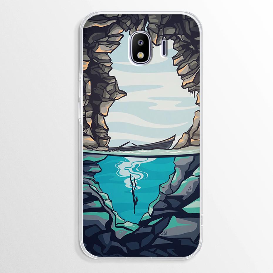 Marble Case For Samsung Galaxy J4 2018 Case J400 J400F Soft TPU Cover For Samsung Galaxy J4 Plus J 4 J4+ Case J415F Fundas Cover