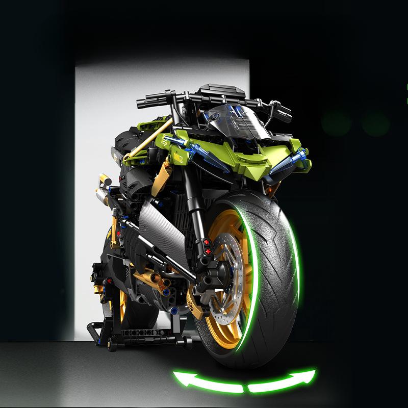 Compatible with Boys’ Educational Assembled Motorcycle Toy Model