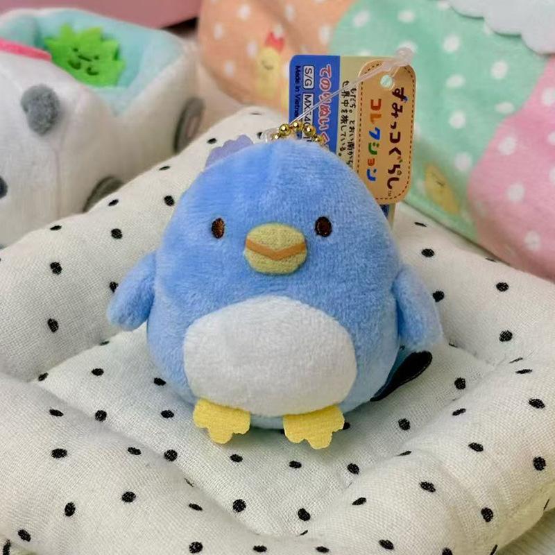 Cute Fried Shrimp Plush Toy Keychain Mini Cartoon Doll Backpack Pendant Bag Charm Decor