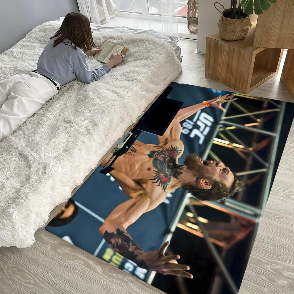 Boxer C-Conor M-McGregor Floor Mat Soft Thickened Absorbent Non-Slip Bedroom Living Room Door Mat Home Decor Flannel Rugs
