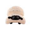 Almofada de Pelúcia de Ovelha Fofa com Material de Pelúcia Curta para Decoração de Cama Infantil