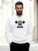 Men'S Casual Round-Neck Sweatshirt with 'UNLEASH YOUR STRENGTH' Design