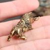 Brass Lucky Bullfighting Statue Copper Animal Miniature Figurine Pendant Home Ornaments