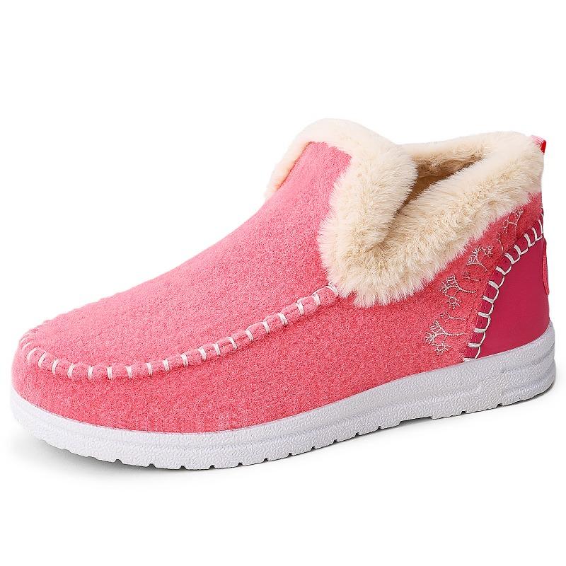 Cotton Boots Fleece and Thickened Cotton Shoes Women's Boots Warm Snow Boots Fashionable with One Step