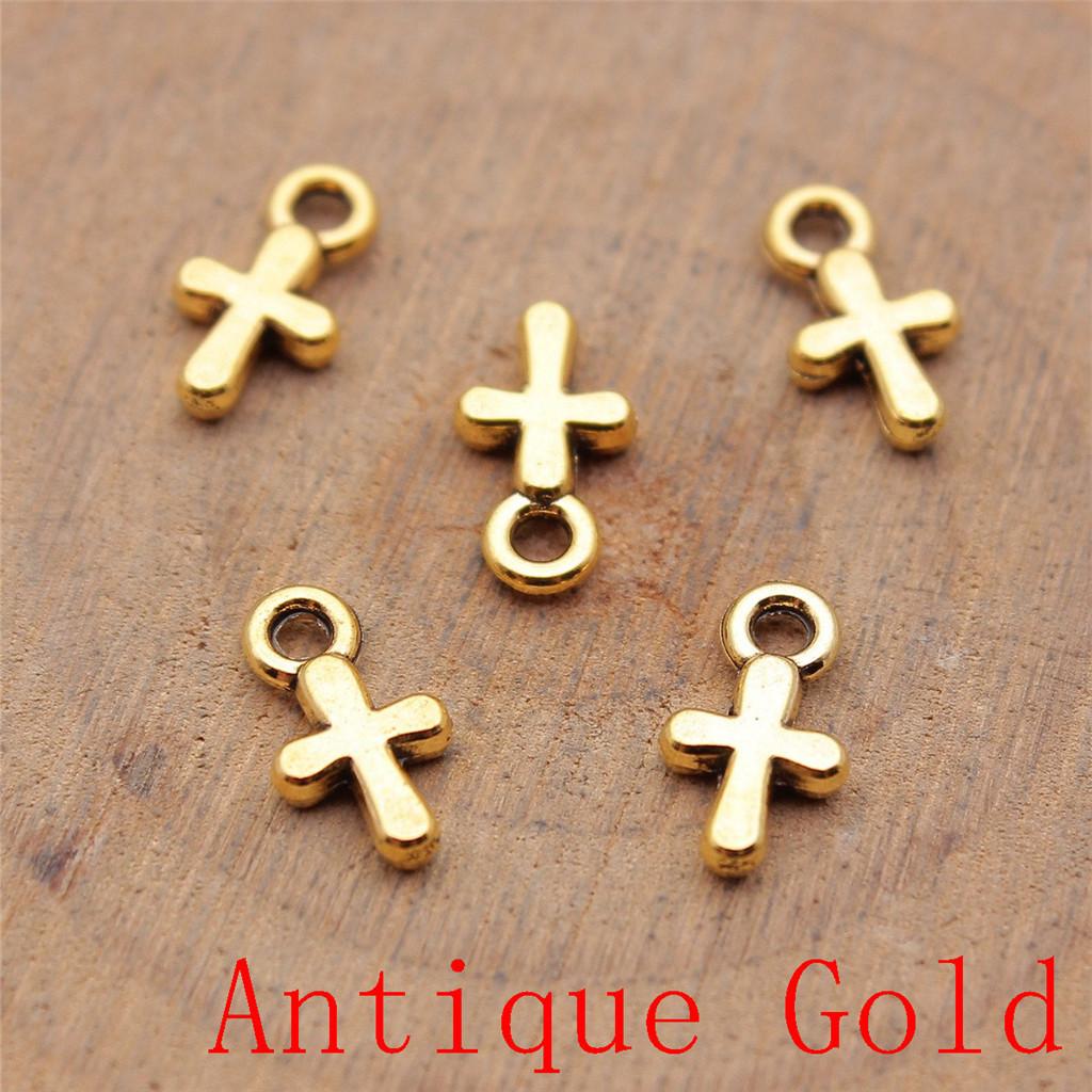 Heart Cross Shaped Charms Pendant For Bracelet Necklace Jewelry Making Craft Findings