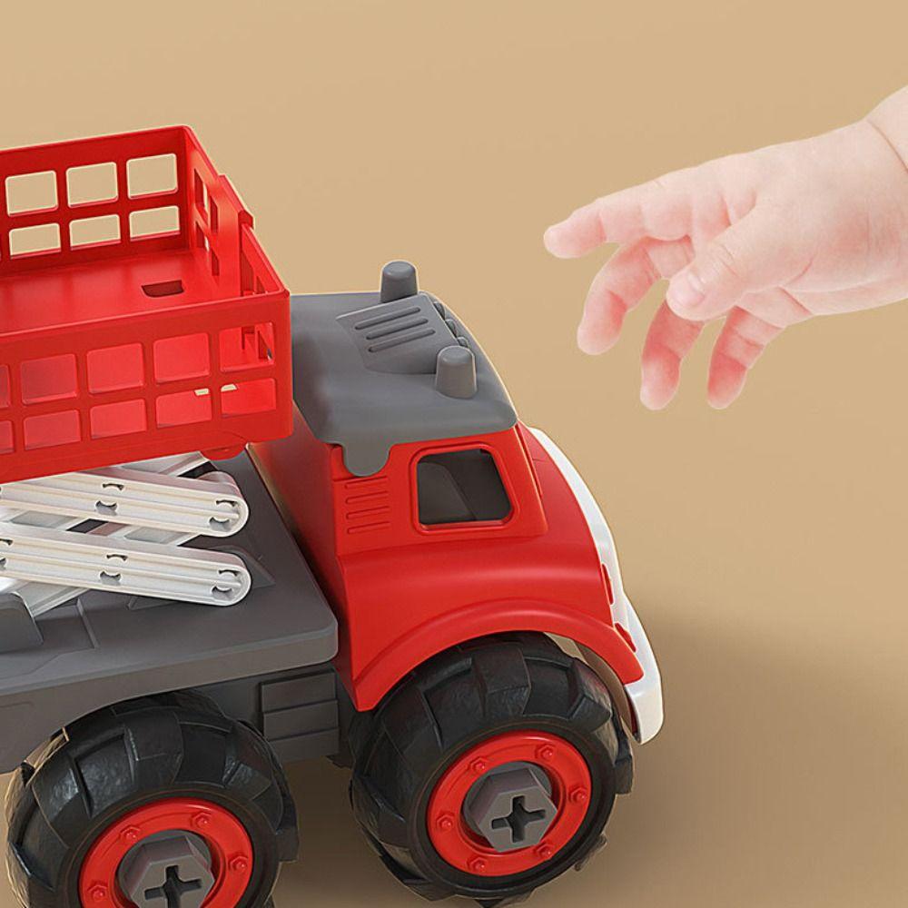 Puzzle Disassembly Assembly Car Toys Take Apart DIY Assembly Firetruck  Xmas Gifts