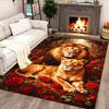 Lion Family In The Forest for Living Room Rug, BedRoom Rug, Study Room Rug, Hallway Decoration, Perfect for Home Decoration or Holiday Gifts