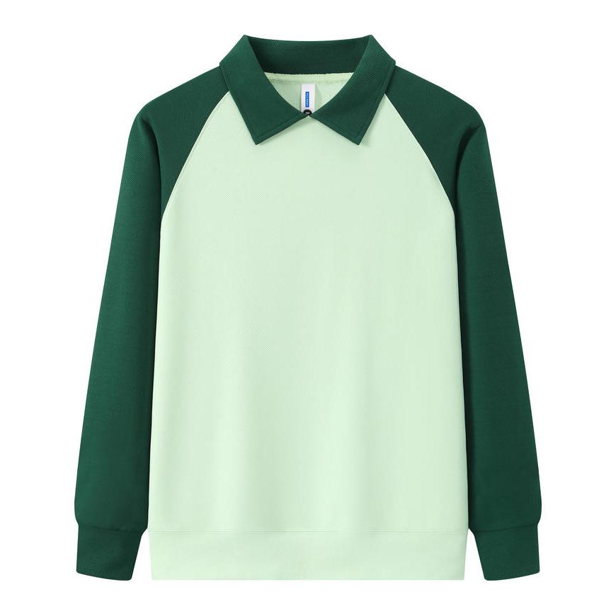 Business Casual Outdoor POLO Sweater Autumn Color Block Lapel Long Sleeved Hoodie Couple's Outfit Men's and Women's Fashionable Hoodie Boutique Top