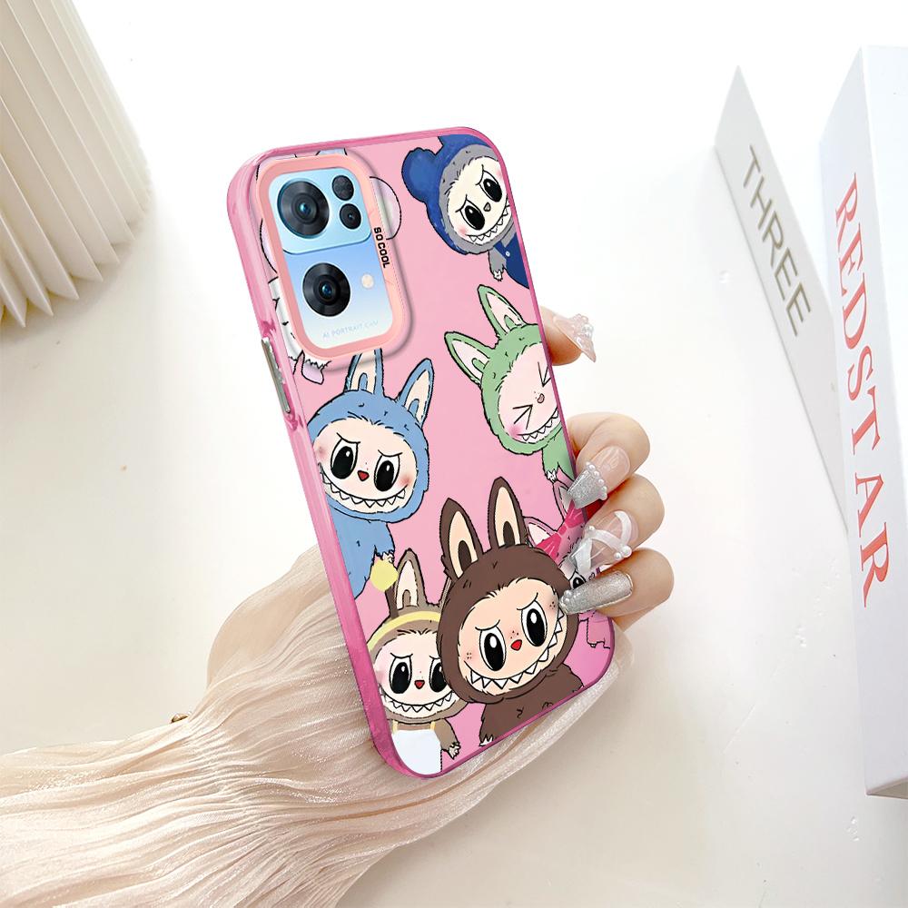 Painted Pattern Colorful Sliver Double Sided Hard Shell Shockproof Anti-fall Phone Casing for OnePlus OPPO Reno Realme
