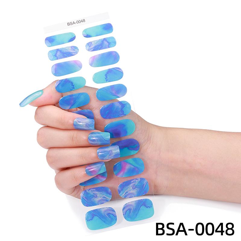 Customized on Demand Fully Cured Gel Nail Stickers Long Lasting Nail Stickers Uv Free Gel