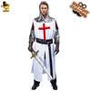 Halloween Adult Men's European Medieval Crusader Knight Jazz Costume, Big Male Samurai Stage Costume