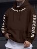 Men's Casual Longing for Freedom Pattern Hooded Sweatshirt Sweater Machine Washable Spring and Autumn Streetwear Hooded Pullover