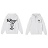 American Style Basic Hooded Sweatshirt Black 8 Print Loose Fit Men Women Casual Outerwear