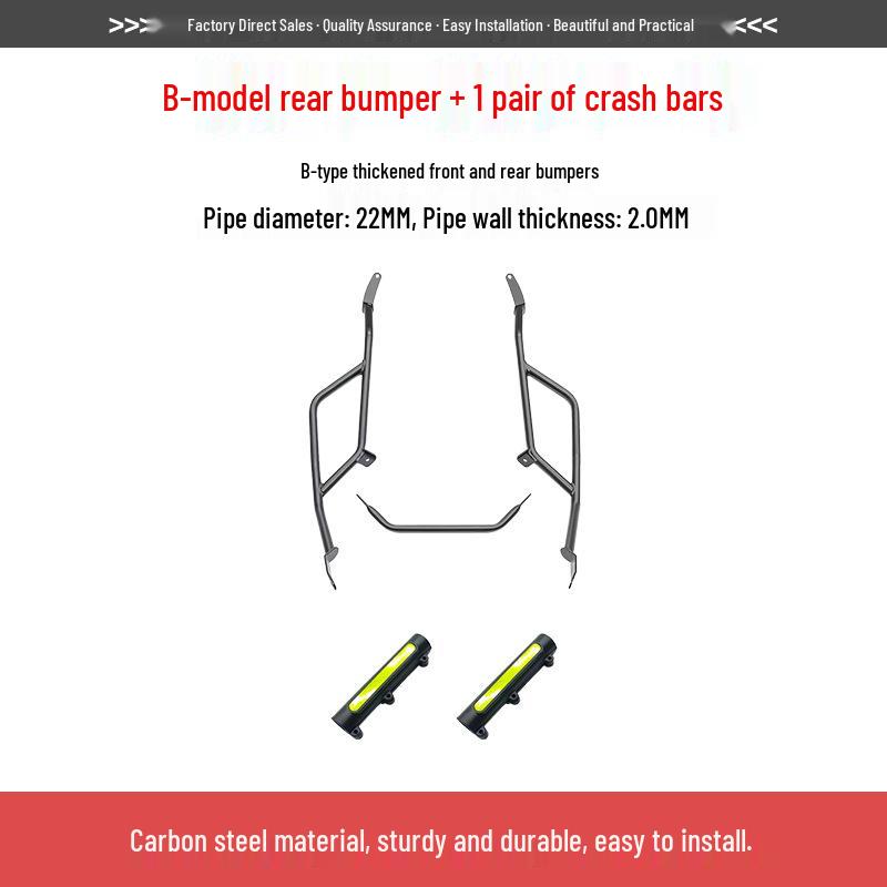 Zongshen 150X Bumper Exhaust Protection Bar – Full Coverage Front & Rear Protective Accessory