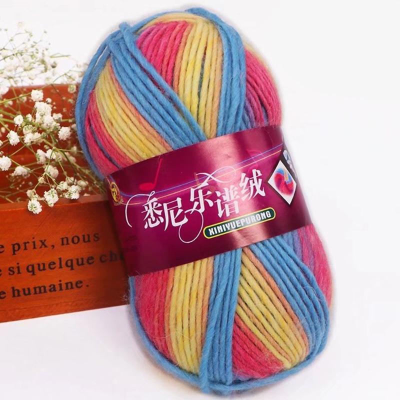 Rainbow Wool Yarn Bundle for Crafting Create Beautiful Scarves, Hats, and More