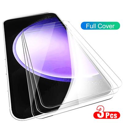 3 Stück HD Transparente Displayschutzfolie aus gehärtetem Glas für Samsung Galaxy S24 / S24+ / S24 Ultra S23 Plus FE S22 S21 A05 A05S A15 A25 A35 A55 5G